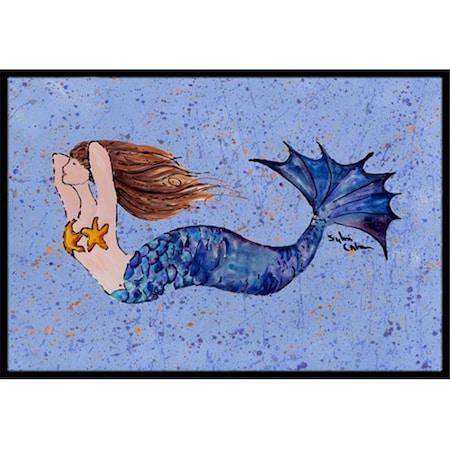 Carolines Treasures Carolines Treasures 8337-JMAT 36 x 24 in. Mermaid Indoor Or Outdoor Doormat 8337-JMAT